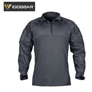 IDOGEAR BSR Tactical Sport Shirt XXL Gray Combat Military Elbow‎ Pads Paintball